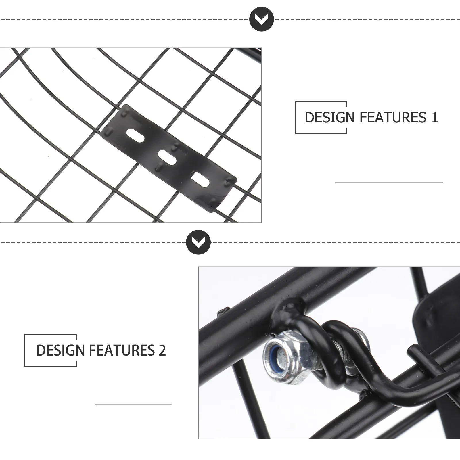 

Front Hanging Bike Basket Flip-Over Cargo Storage with Cover for Cycling Premium Metal Material Completely Weather-Proof