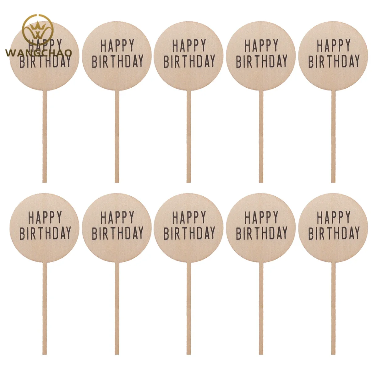 10pcs Wooden Happy Birthday Cake Topper Acrylic Letter Cake Toppers Party Supplies Happy Birthday Black Cake Decorations Boy