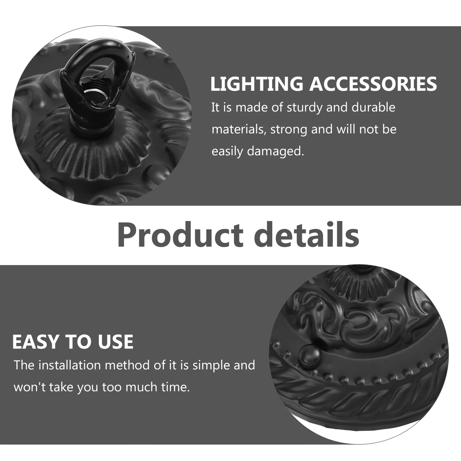

Retro Style Chandelier Canopy Sturdy Ceiling Plate Vintage Pendant Light Cover for Bedroom Kitchen Living Room Dining