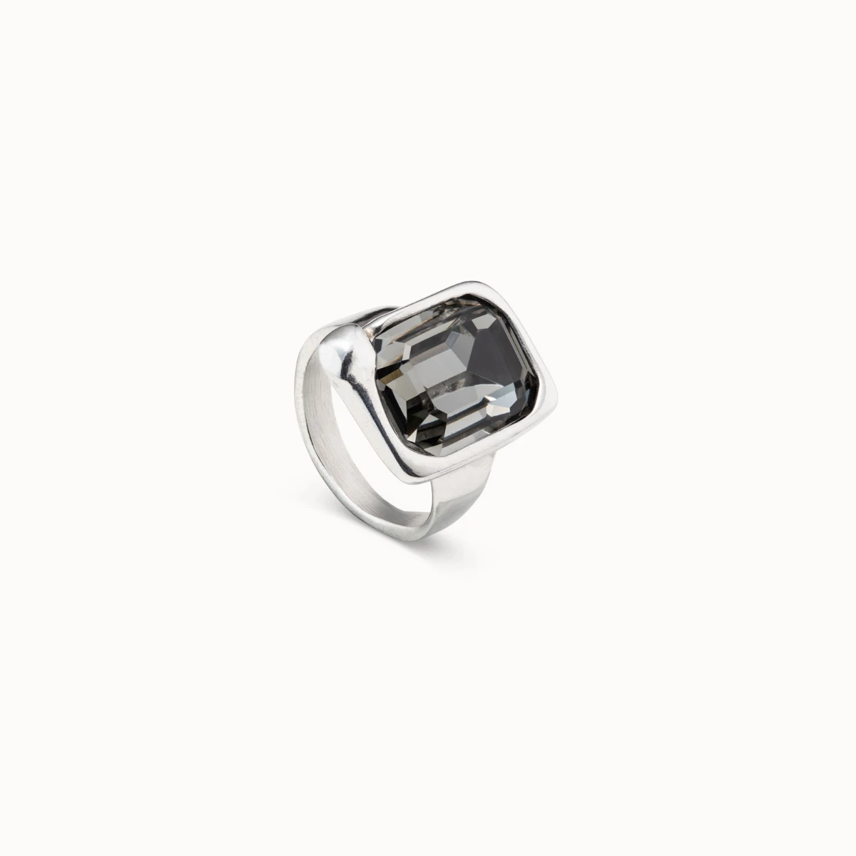 Anillo DE cristal Rectangular azul Chapado en plata para mujer, joyería exquisita, regalo romántico, UNO DE 50, novedad DE 2024