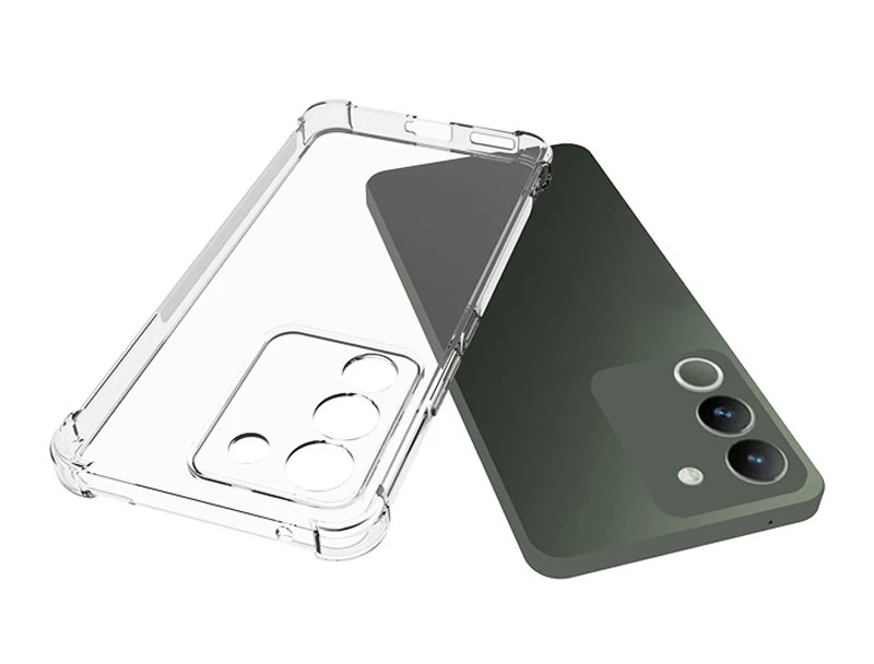 Custodia antiurto con cuscino d'aria per Vivo V29E Taiwan Clear Airbag custodia morbida in Silicone TPU per telefono per Vivo V29E Taiwan