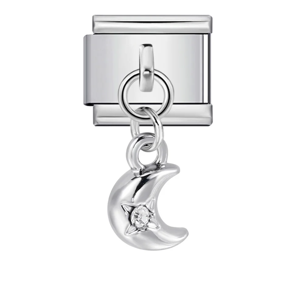 Männer Frauen Mode Augen Sonne Mond Stern Schmetterling Anhänger Italienische Charm Links Fit 9mm Edelstahl Armband DIY Herstellung von Schmuck – Detail 3
