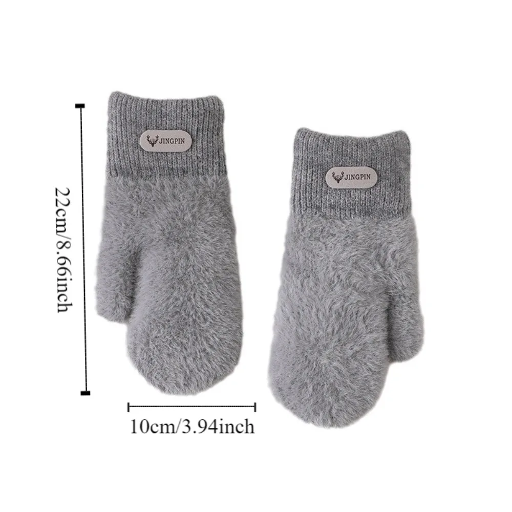 قفازات بسيطة بلون واحد دافئة مقاومة للرياح قفازات كاملة الأصابع على الطراز الكوري قفازات ركوب الدراجات قفازات قيادة الدراجات للفتيات #5