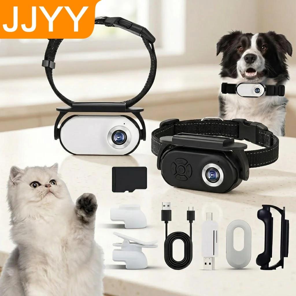 

Wireless Mini 1080P HD Pet Camera Collar for Dogs Cats Indoor Outdoor Sports Action Video Recording Dog Accessories
