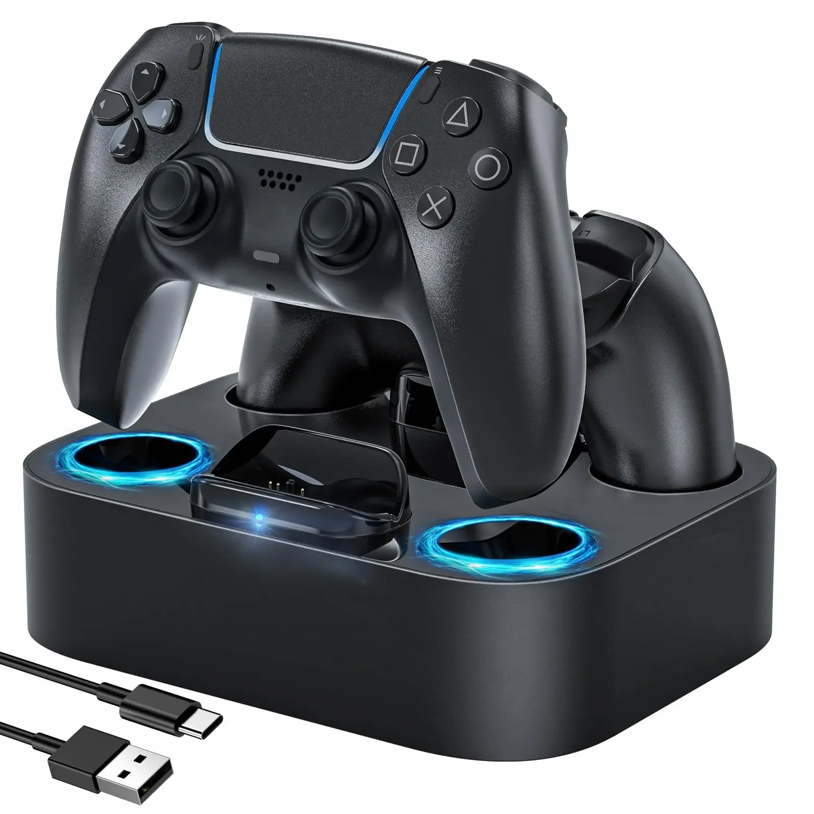 Stacja ładująca do kontrolerów PS5 Podwójna ładowarka do kontrolerów Playstation 5 i kontrolerów PS5 Edge Akcesoria do gier Ładowarka — zdjęcie produktu 7