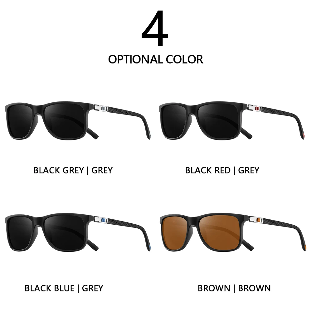 CRIXALIS Occhiali da sole polarizzati quadrati per uomo e donna Pesca Corsa Ombra antiriflesso UV400 lentes de sol hombre