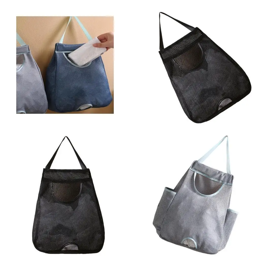 

652F Sturdy Polyester Kitchen Trash Bag Holder Space Saving Design Office Pantries Organizers For Small Apartments And Rentals