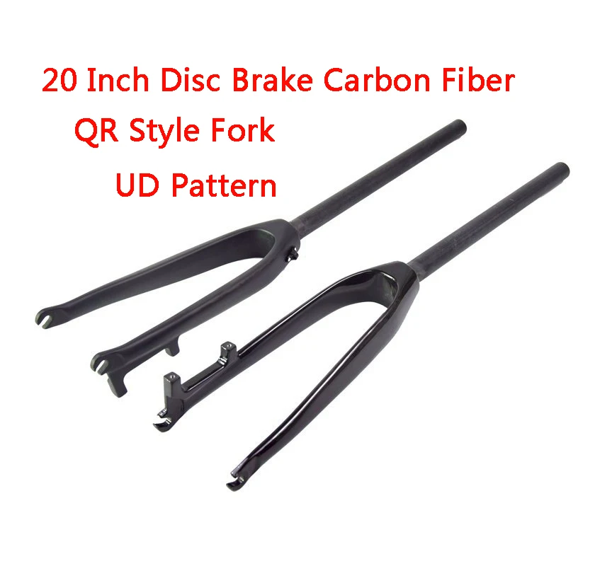 

Newest Small wheels Folding bike UD full carbon fibre Fork Mountain Bicycle only disc brake front fork hard fork 20er