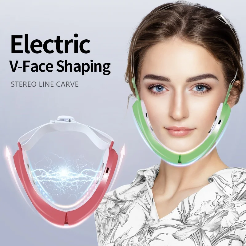 Micro current color light EMS  facial massage instrument  , v-face slimming device ,lifting and firming beauty instrument ,gift