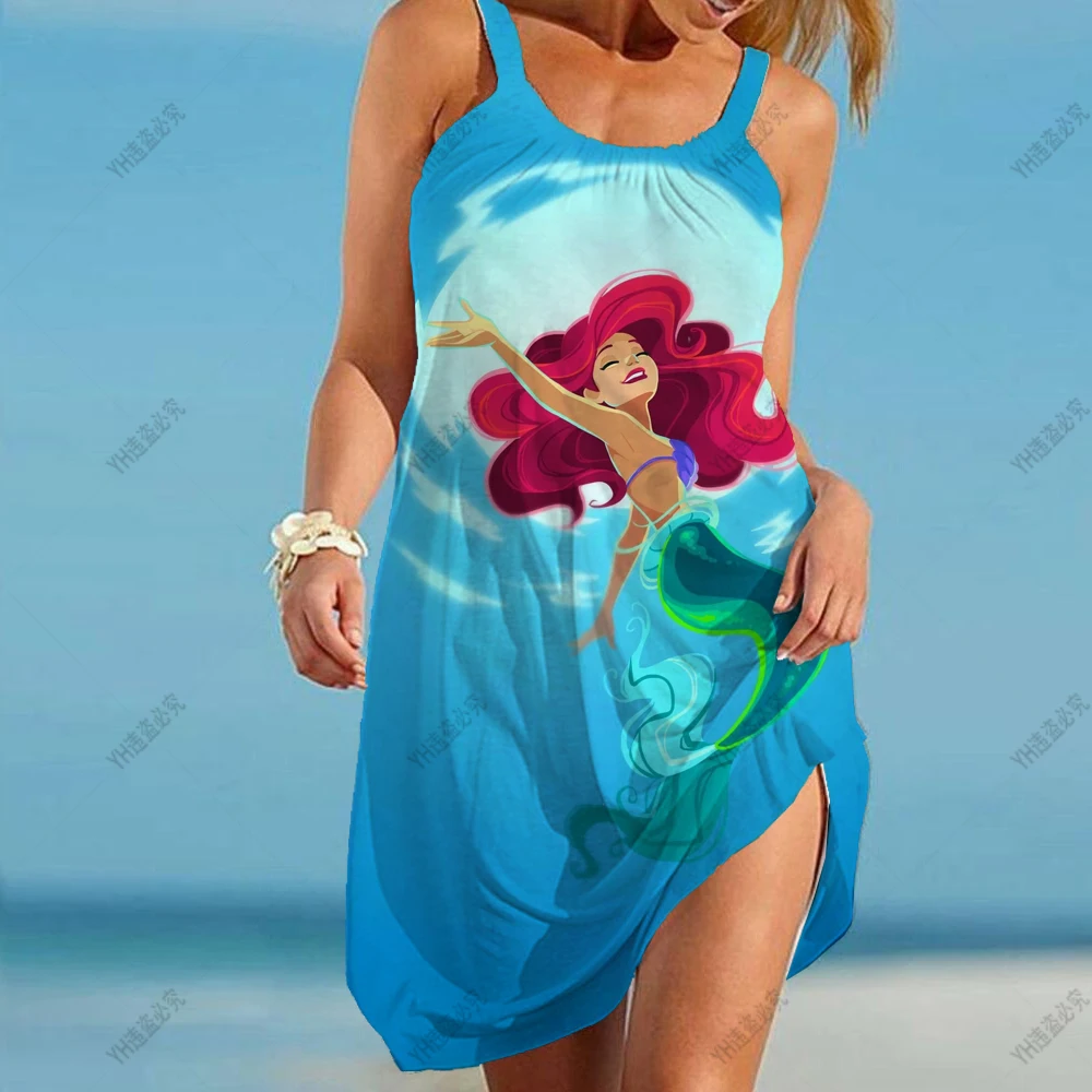 Vestido estampado de verano 2024 para mujer, minivestido Sexy de manga corta con tirantes, cuello redondo, corte en A, estampado Floral, vestidos de playa de leopardo