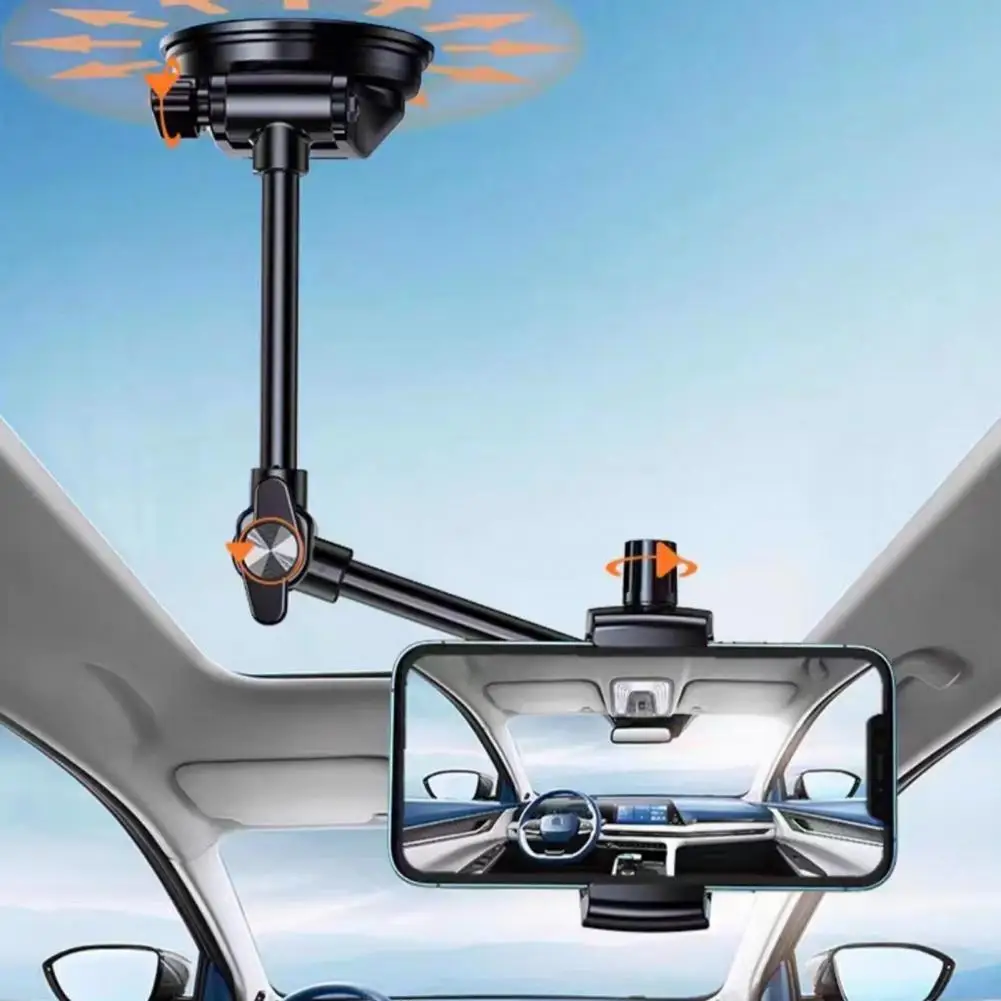 حامل هاتف مغناطيسي قوي 360 درجة حامل هاتف مغناطيسي قابل للتعديل للسيارة مع شفط فراغ للزجاج الأمامي للجوال