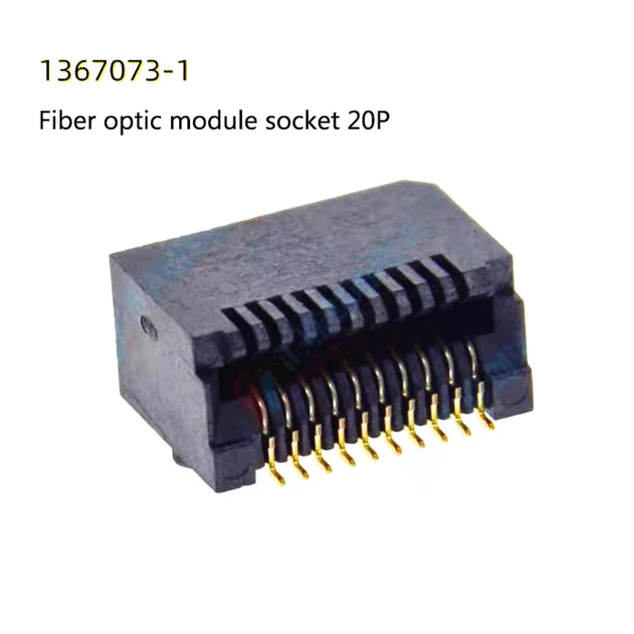 Original TE/AMP 1367073-1 20pin fiber optic socket 0.8 pitch Gigabit/10G SFP module socket 10pcs/lot