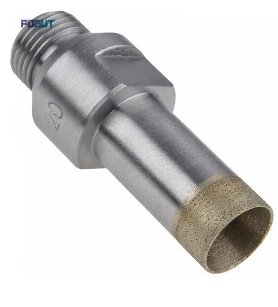 Diamond Glass Drill Bit 20mm, 22mm, 24mm, Length 75mm, Drill Bit with Screw