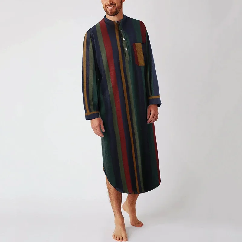 Muslim Men Clothing Kaftan Robes Pakistan Traditional Long Sleeves Middle East Arab Abaya Turkish Dress Dubai Islam