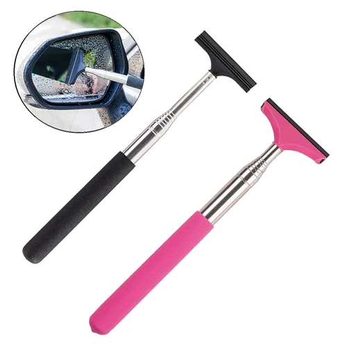 Raspador de nieve multifuncional para coche, eliminador de nieve telescópico extensible, pala de limpieza, herramientas de limpieza para barrido y lluvia