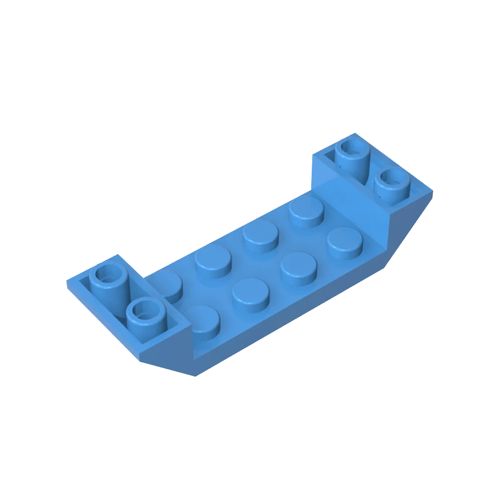 Gobricks bouwstenen GDS-687 Helling omgekeerd dubbel 45 °   6 x 2, met 2 x 4 uitsparing, compatibel met Lego 22889 Technisch