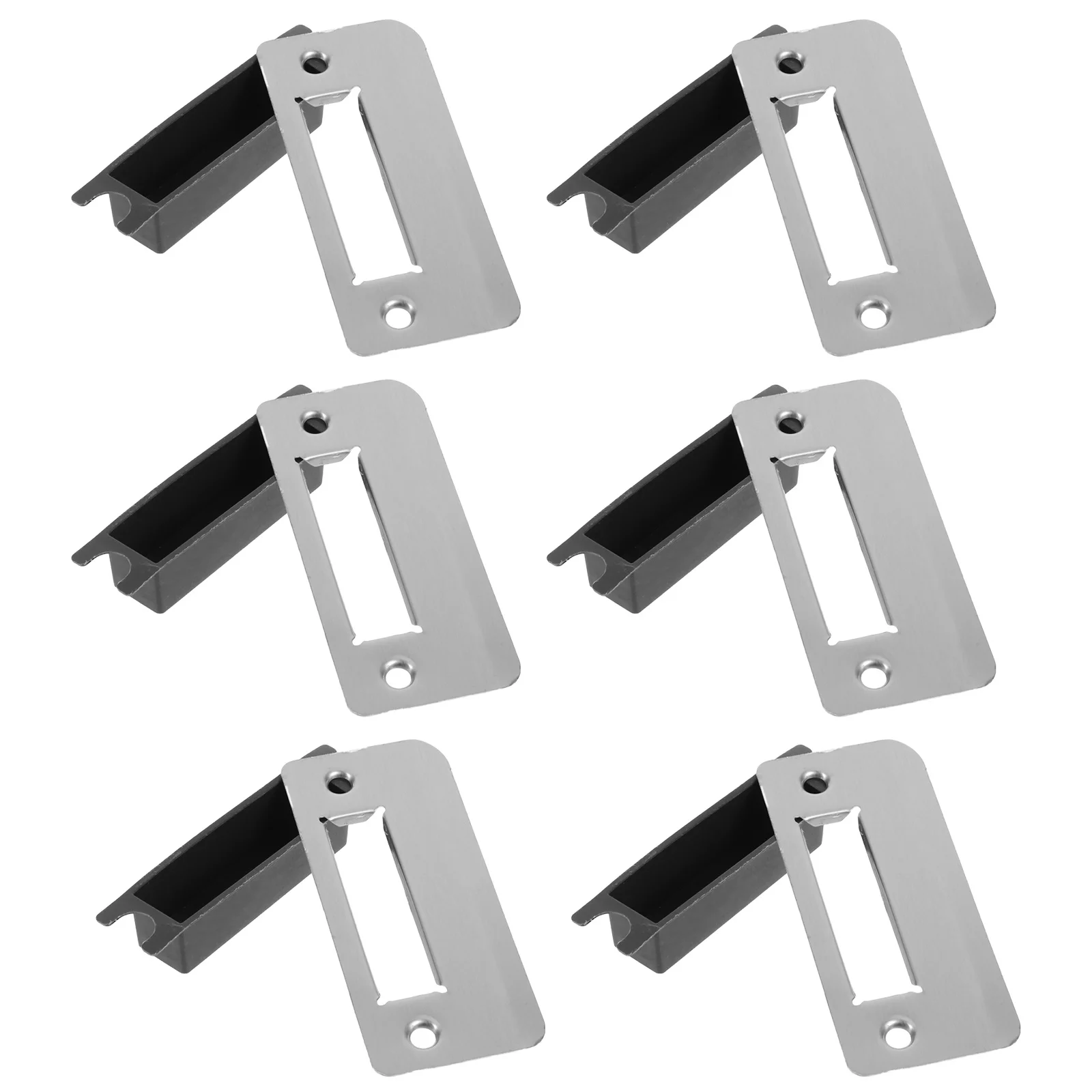 Piastre di fissaggio per serratura in legno da 6 pezzi Piastra di chiusura estesa per la sicurezza delle porte residenziali Installazione senza soluzione di continuità Facile da montare