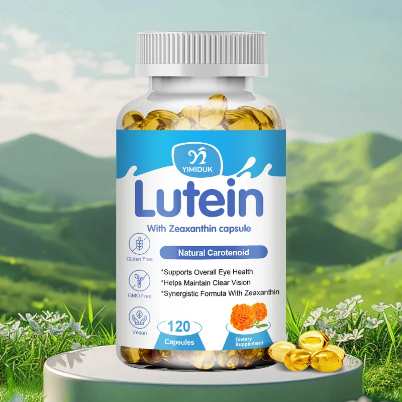 Lutein Zeaxanthin Capsules, for Eye Strain Dry Eyes Eyestrain Support Relieve Stress Macular Health Vision Care