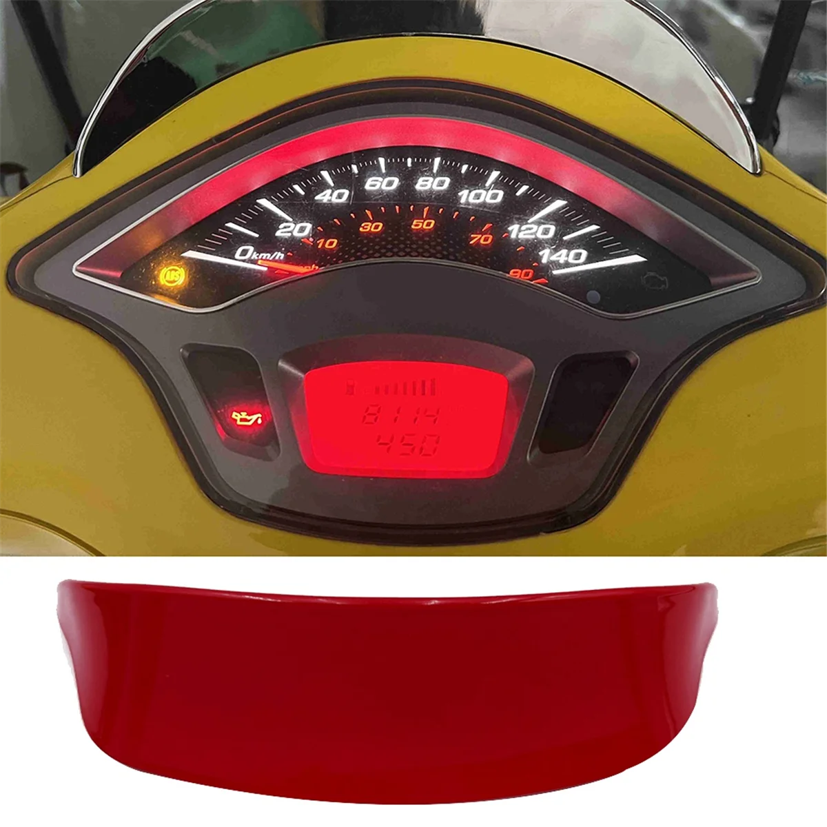 Motorcycle Scooter Speedometer Housing Instrument Cover Speedometer Frame Cowl for Sprint 150 2013-2022 Red