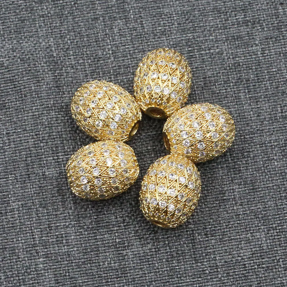 

APDGG 5 Pcs Cubic Zirconia Copper Cz Beads jewelry accessories Findings