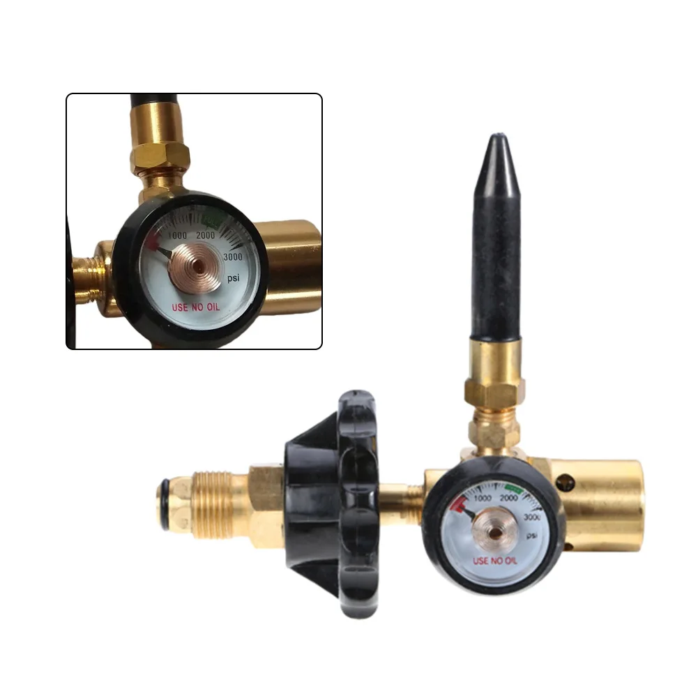 Brass Helium Pressure Regulator With CGA580 G5/8 Thread 1-200 Inlet For Gas Cylinder Inflation Device Valve Reducer Tool