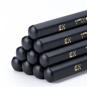 Black Wood Graphite Pencil Set HB 2B Black Lead Office Writing Pencil 10pcs Pack Gift Stationery 6 best sales promotional products - №3