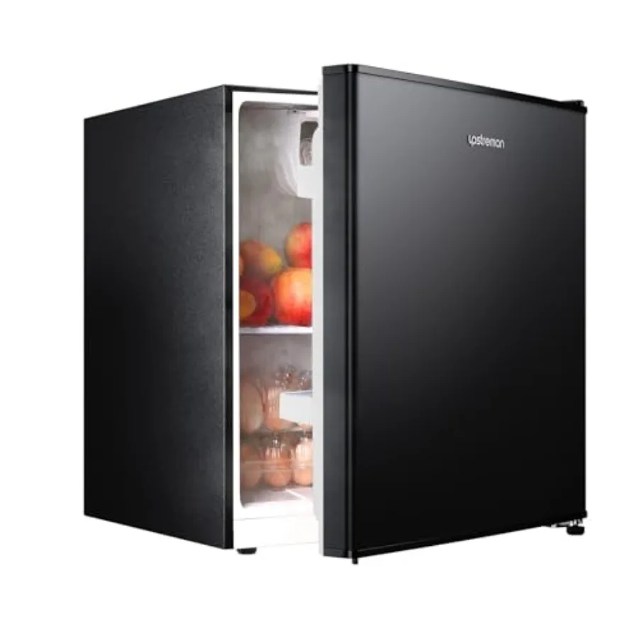 Mini refrigerador pequeño de 1,6 pies cúbicos con congelador, refrigerador compacto de una sola puerta para apartamento, dormitorio, oficina, dormitorio, RV bajo