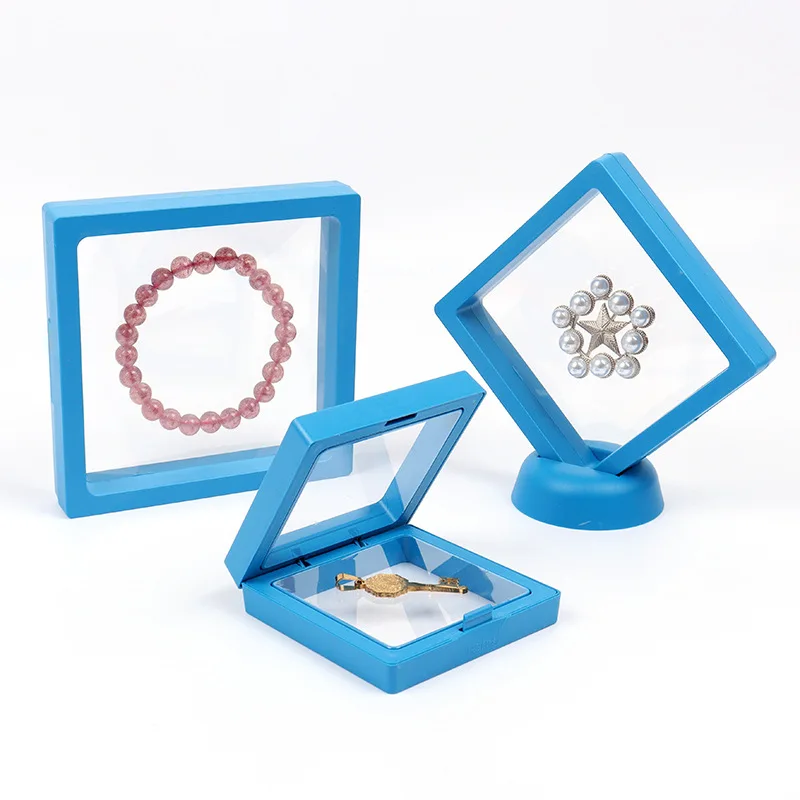 Transparent PE Film Jewelry Storage Box, Ring & Earring Case