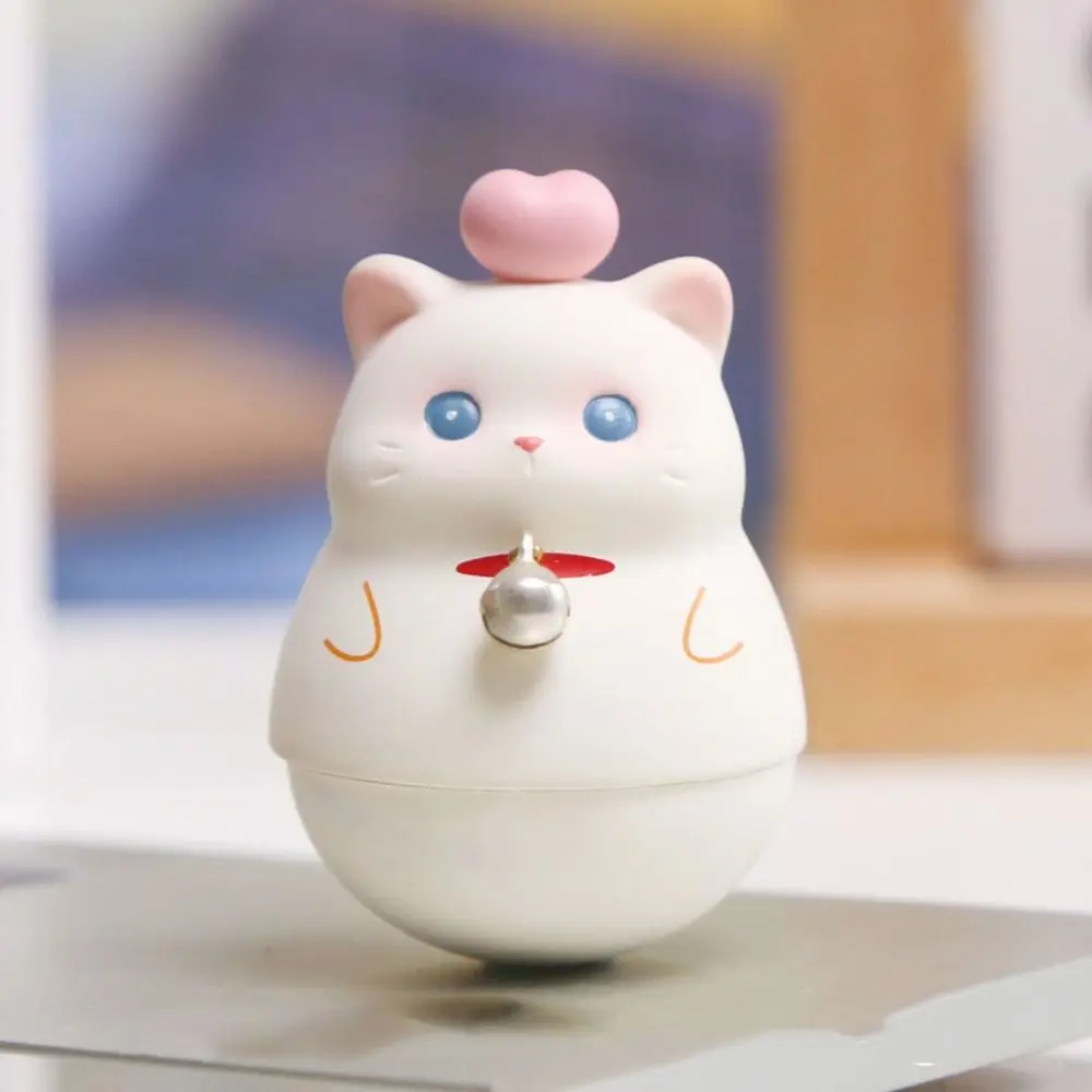 รูปปั้นขนาดเล็ก Shake ของเล่นแมวแกว่งตุ๊กตาการ์ตูน Chubby Cat เครื่องประดับเรซิ่น Kawaii แมวน่ารักตกแต่งรถเดสก์ท็อปตกแต่ง