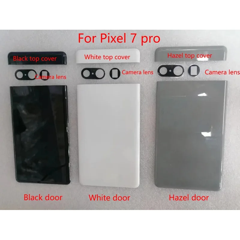 Battery Door Cover Back ,Top cover ,Middle frame with Camera Bezel Lens,Sim Card Tray For Google Pixel 7 pixel 7 pro