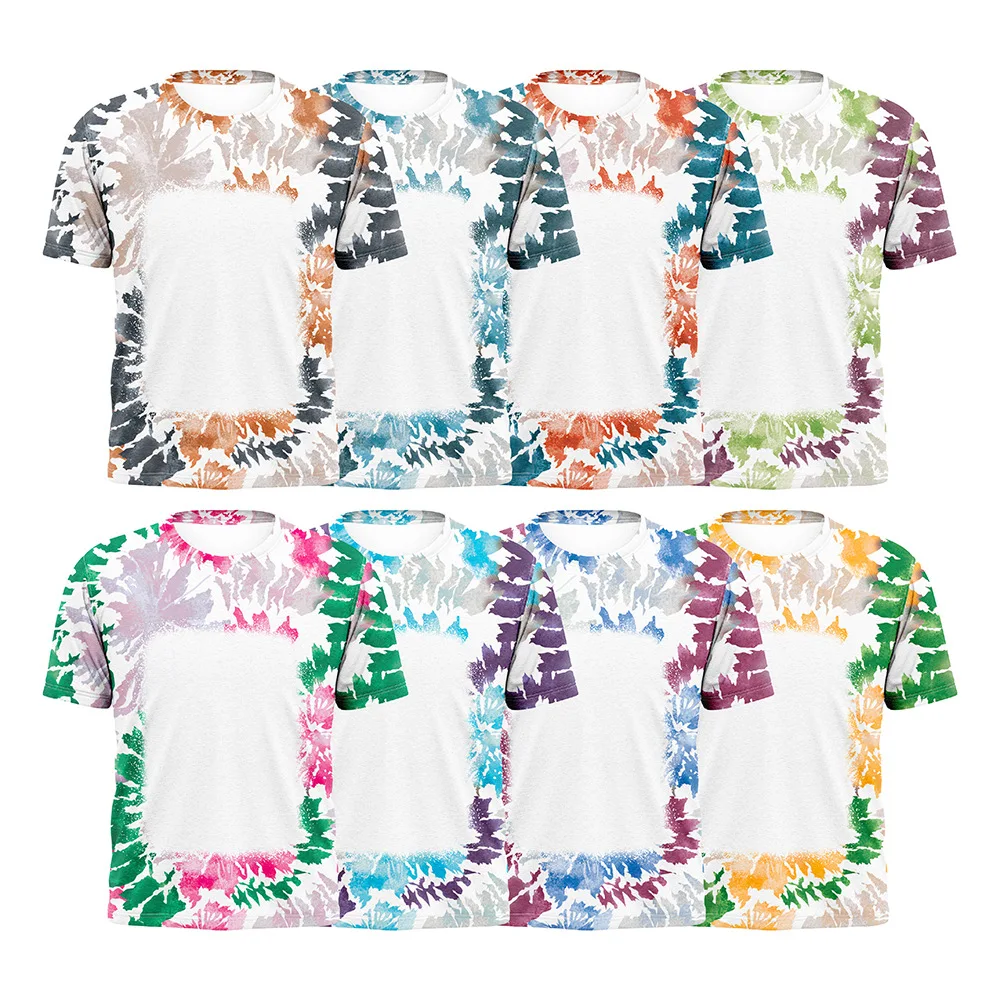 Sublimation Blank For Printed T-Shirt Unisex White T-shirt Heat Transfer Fashion Men's Tops Crewneck Short Sleeve