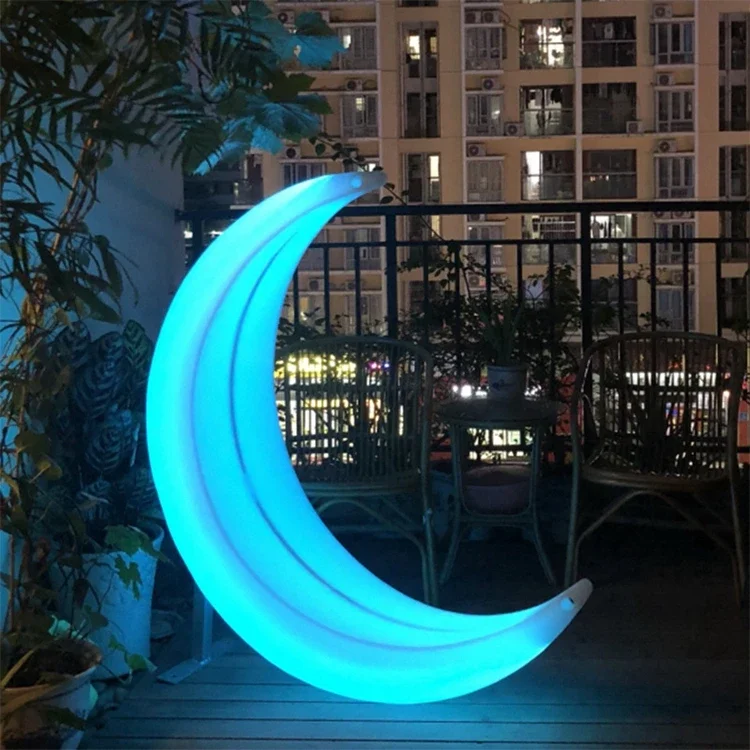 Hot selling Leisure LED luminous swing rocking INS web celebrity moon swing simple round lift chair for outdoor park balcony