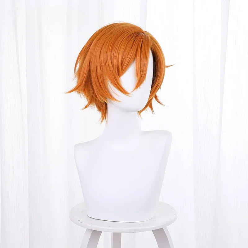 Sasaki à Miyano Sasaki Shuumei Cosplay perruque Orange cheveux courts fibre résistante à la chaleur cheveux + bonnet de perruque fête Halloween