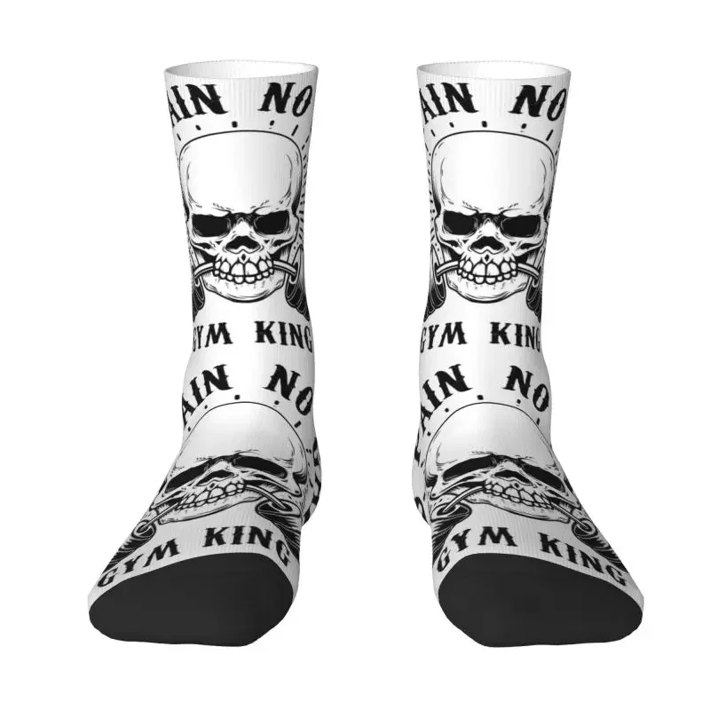 

Kawaii Mens No Pain No Gain Dress Socks Unisex Warm Comfortable 3D Printed Bodybuilding Fitness Gym Crew Socks