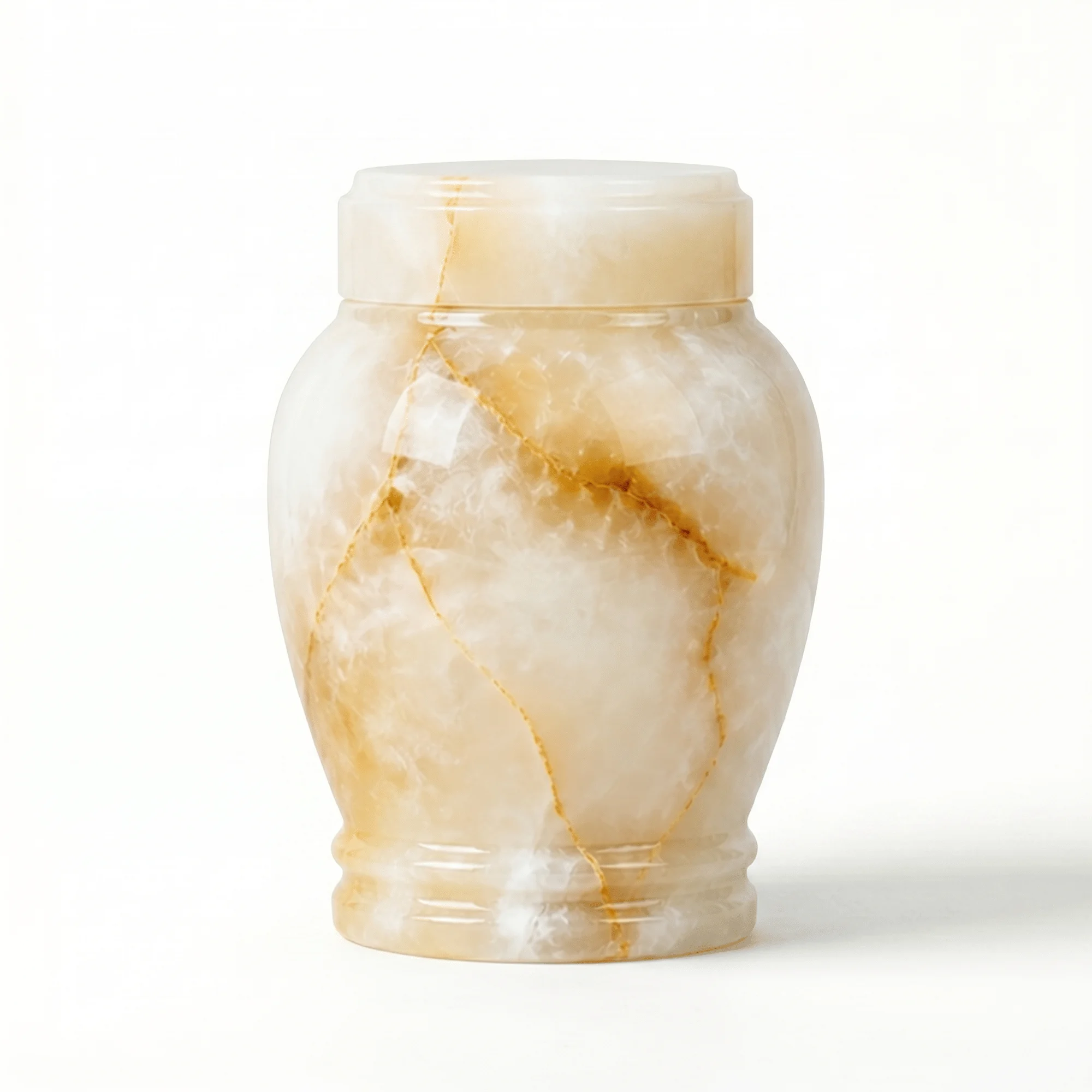 White Onyx urn for human Ashes