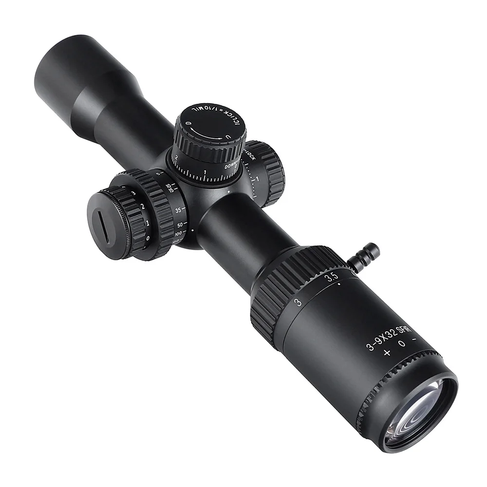 ohhunt 3-9X32SFIR Hunting Scope Half Mil Dot Illuminated Wire Reticle Optics Sight with Turrets Locking