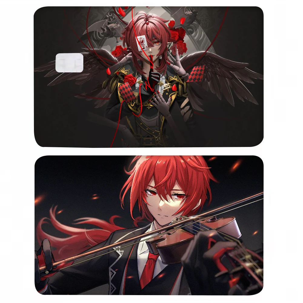 Genshin Impact Diluc Film Skin Aufkleber Klebeband für Bank Kreditkarton, personalisierte Kreditkartenschutzaufkleber