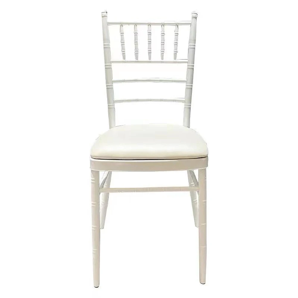 100pcs High Quality Stackable White Gold Banquet Wedding Chiavari Chair Event Chivari Tiffany Chairs