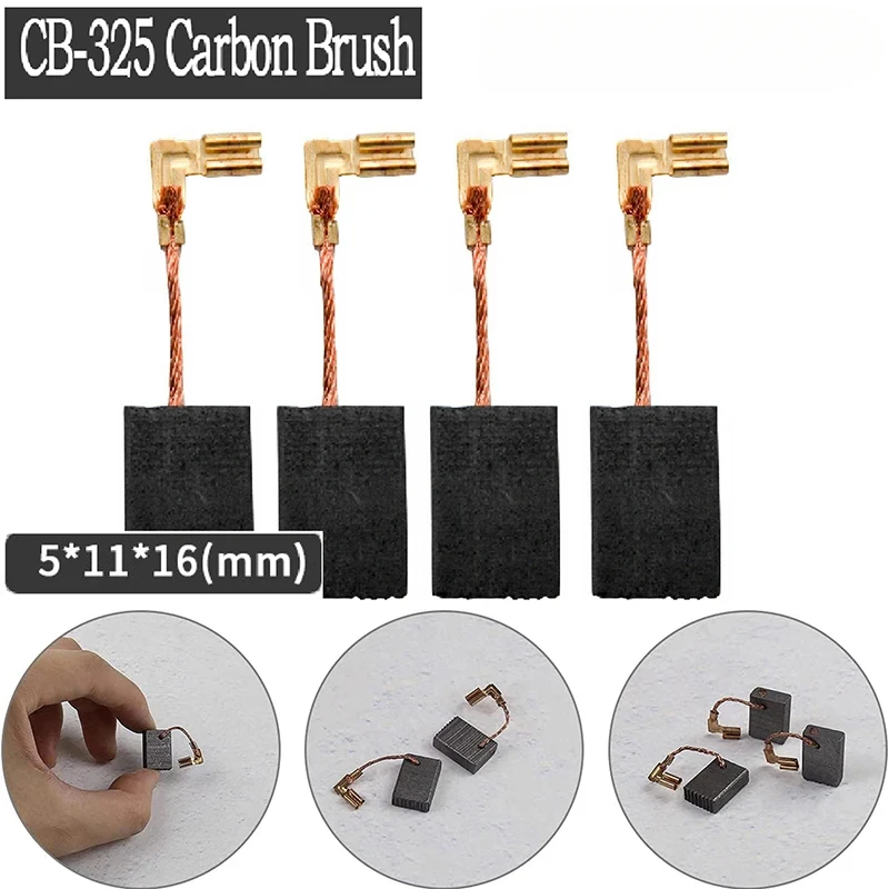 2/4 PCS Carbon Brushes CB-325 Replacement 194074-2 for 9553/9555/9556/9558/2810 Angle Grinder Electric Brush 5x11x16mm