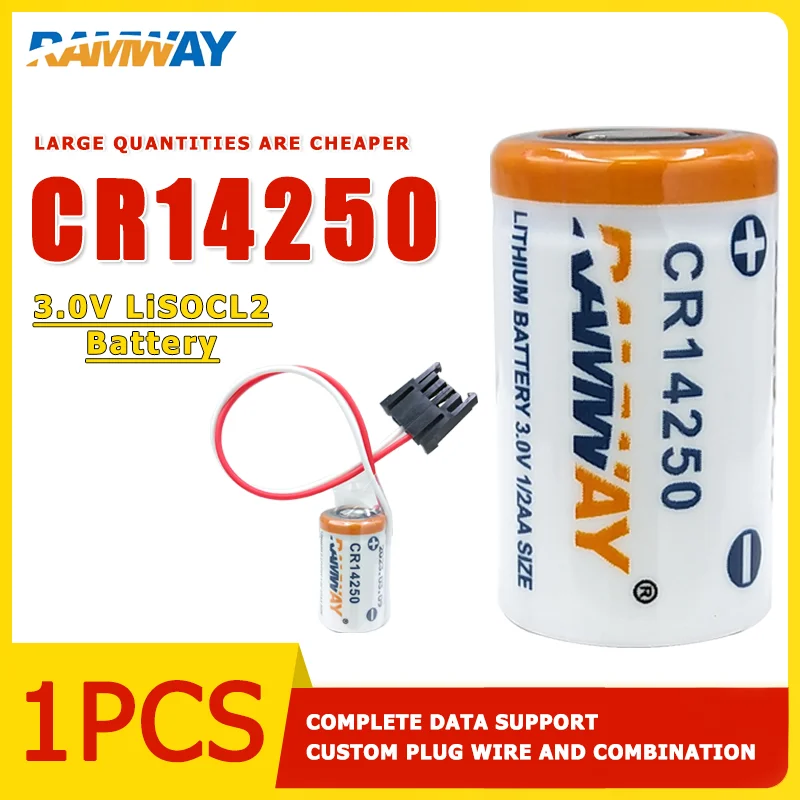 

RAMWAY CR14250 Bluetooth lock AB Yonghong industrial control PLC intelligent toilet counter 3V lithium battery 1/2AA