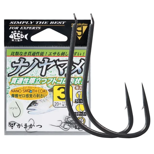 Imagen 1 del producto Importado de Japón Gamakatsu 68229 tiras finas anzuelo de pesca de carpa semimbarbado penetración de alta resistencia
