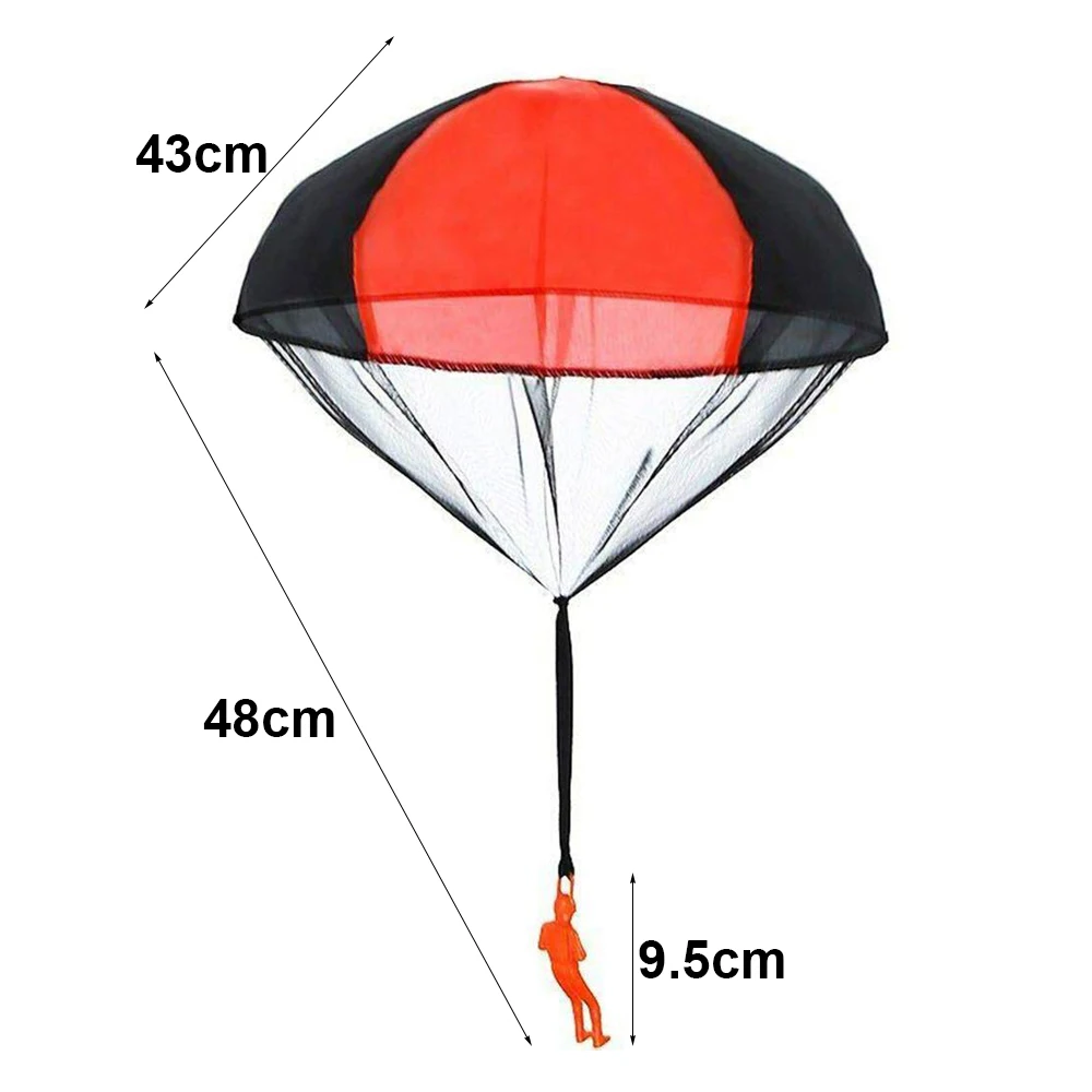 Le parachutiste avec lanceur et parachute miniature sous sachet