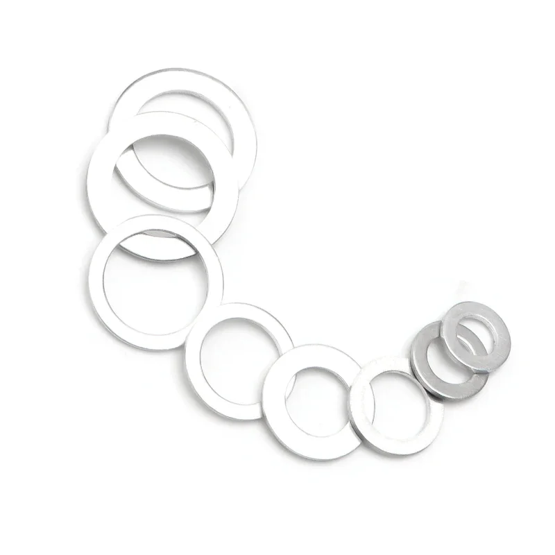 Aluminum Washer Flat Ring Gasket Rings Seal Plain Spacer Washers Fastener M5 M6 M8 M10 M12 M14 M16 M18 M20 M22 M24 M26 20/100pcs