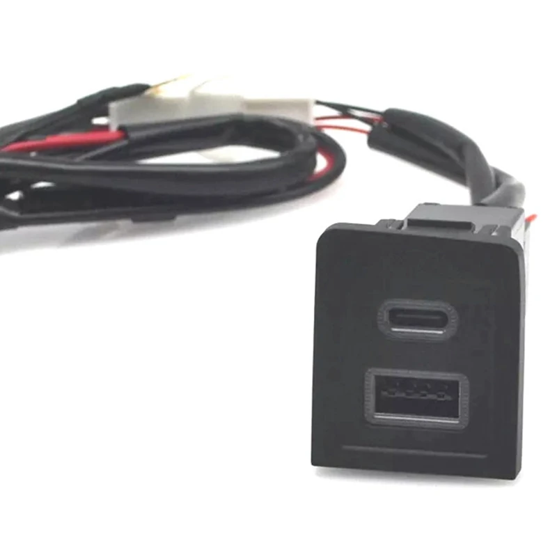 New-Car USB Charger PD Quick Charge QC3.0 Phone Charging Adapter Outlet For  Multivan T5 2003-2015