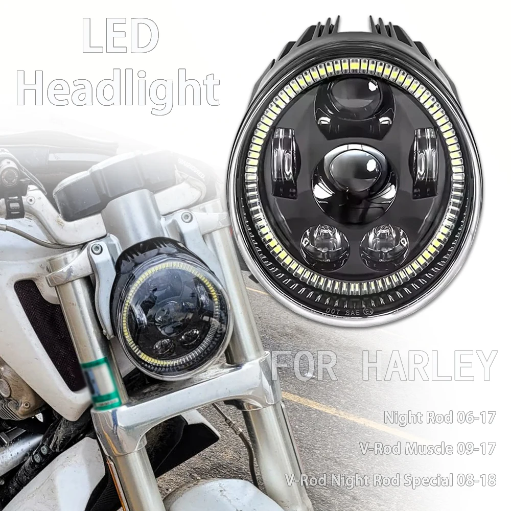 �y�Z�[�����zE24 LED�w�b�h���C�g �n�[���[ V-Rod V Rod Muscle VRSCF Night Rod Special VRSCDX 2002-2017 �o�C�N�p���C�g�����v DRL�t��