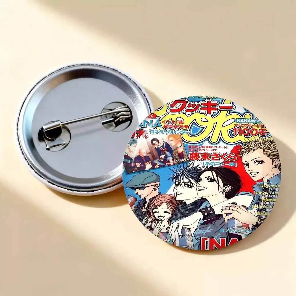 NAna Anime Black S-Stone 58mm Cute Series Pins Funny Badge Interesting Cartoon Animals Brooches Backpack Clothes Gift Accessory view 5