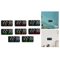 Digital Alarm Clock Large Display Portable 12/24H Dimmable LED Alarm Clock Electric Clocks for Bedroom Office Desk Beside Hall