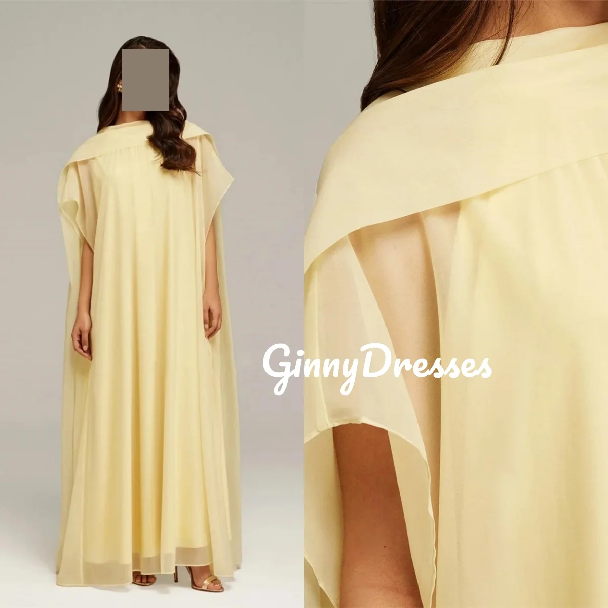 

Yellow Customize Column Floor-Length Zipper Up Dresses For Special Events Scoop Neckline Floor-Length Zipper Up Birthday Dresses