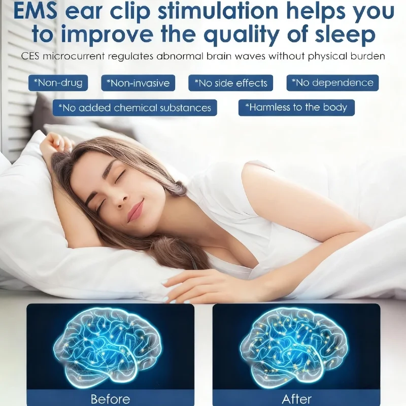 

Умный стимулятор нервов CES для терапии сна с ушными зажимами для эффективного улучшения сна