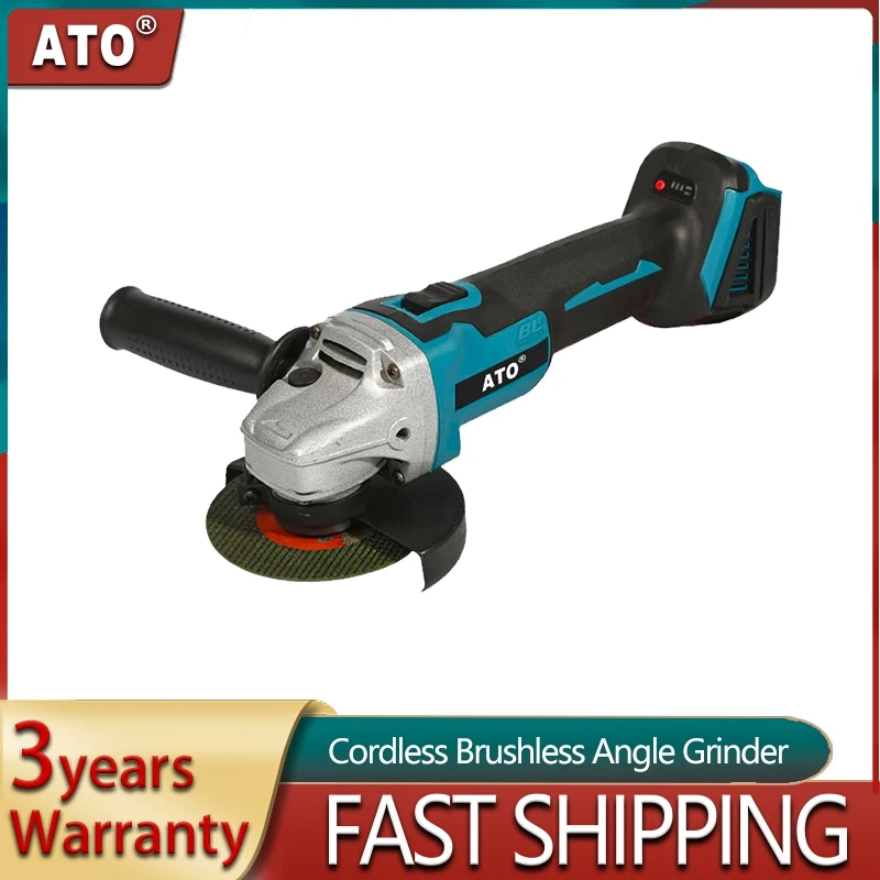 Ato-brushless Elétrica Grinding Machine Ferramenta para Carpintaria Cordless Angle Grinder Velocidade de Corte 18v Makita Battery 125 Milímetros